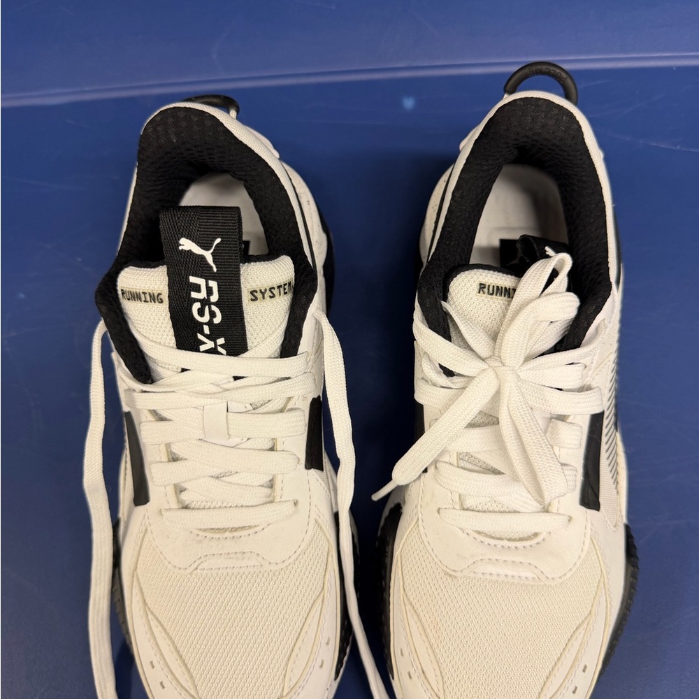 Puma White and Black Athletic Running Shoes
